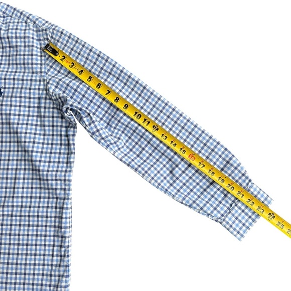 Polo Ralph Lauren Blue & White Plaid Button Up Shirt Men’s Size L 100% Cotton - Picture 7 of 8